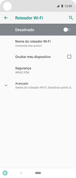 Como usar seu aparelho como um roteador de rede Wi-Fi - Motorola One Action - Passo 7