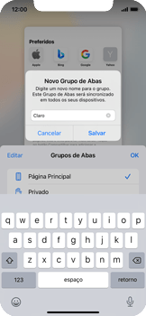 Como agrupar abas no Safari - Apple iOS 15 Apple iOS 15 - Passo 6