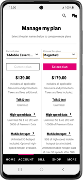 Obtén un teléfono gratis al cambiarte a un plan de T-Mobile