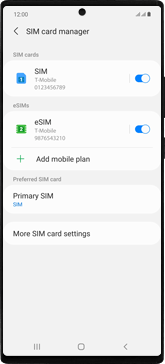 eSIM | Choose which number to use for cellular data (dual SIM)