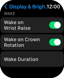 Wake screen best sale apple watch