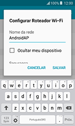 Como usar seu aparelho como um roteador de rede Wi-Fi - Samsung Galaxy J1 - Passo 8