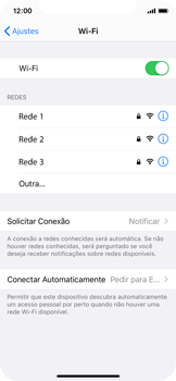 Como se conectar a uma rede Wi-Fi - Apple iOS 13 Apple iOS 13 - Passo 5