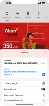 Como traduzir textos no Safari - Apple iOS 16 Apple iOS 16 - Passo 11