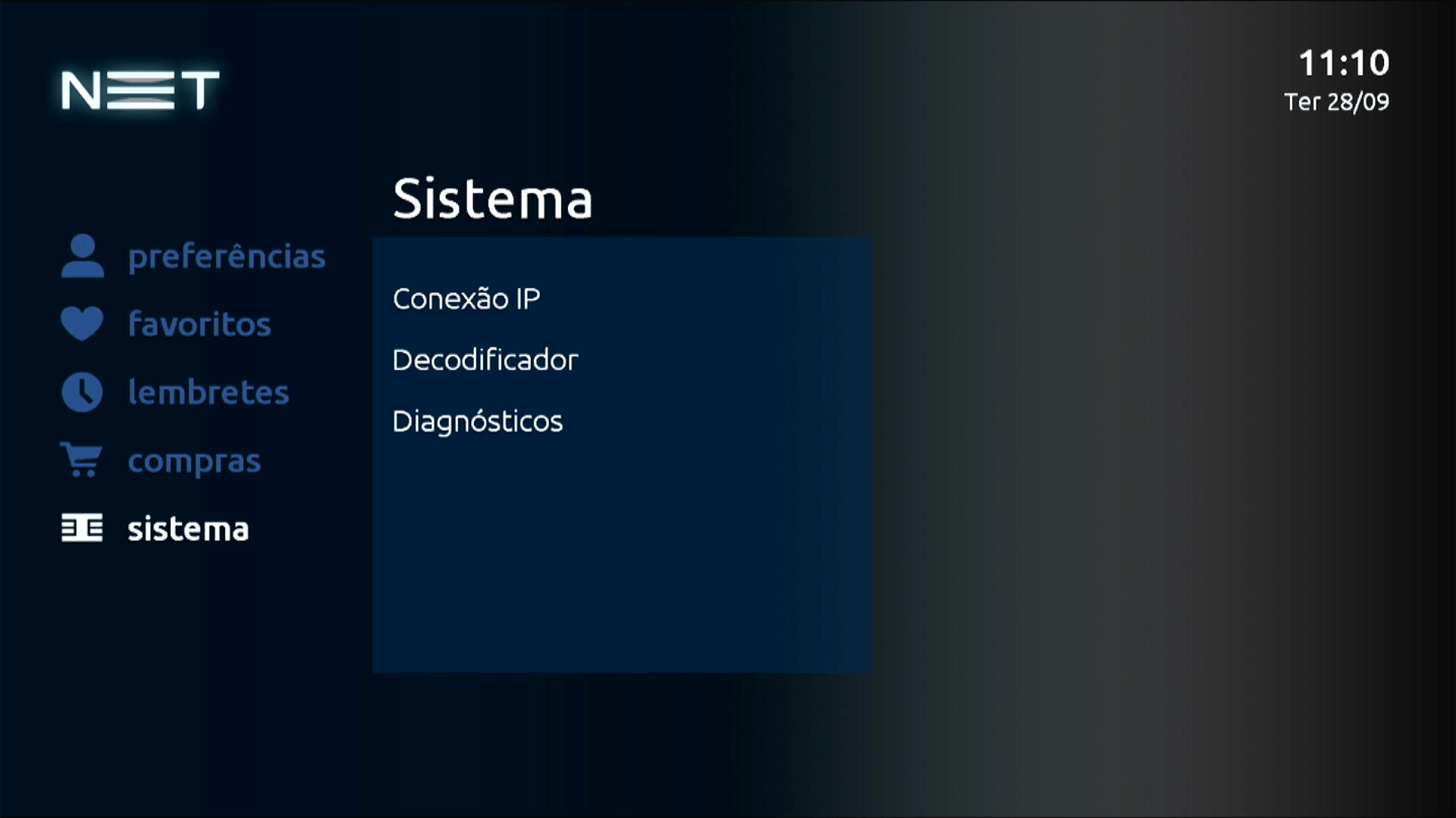 Interface de TV Interface de TV