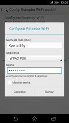 Como usar seu aparelho como um roteador de rede Wi-Fi - Sony Xperia E4G - Passo 10