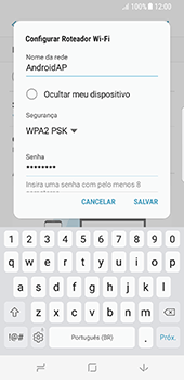 Como usar seu aparelho como um roteador de rede Wi-Fi - Samsung Galaxy S8 - Passo 10