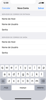 Como configurar seu celular para receber e enviar e-mails - Apple iOS 12 Apple iOS 12 - Passo 14