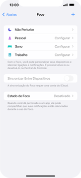 Como ativar o modo Foco - Apple iOS 16 Apple iOS 16 - Passo 3