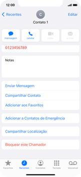 Como bloquear chamadas de um número específico - Apple iOS 14 Apple iOS 14 - Passo 4