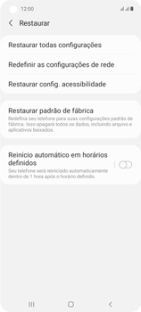 Como restaurar as configurações originais do seu aparelho - Samsung Galaxy A21s - Passo 6