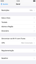 Como restaurar as configurações originais do seu aparelho - Apple iOS 10 Apple iOS 10 - Passo 4