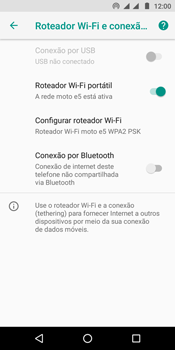 Como usar seu aparelho como um roteador de rede Wi-Fi - Motorola Moto E5 - Passo 10