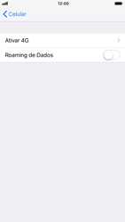 Como ativar e desativar o roaming de dados - Apple iOS 12 Apple iOS 12 - Passo 4