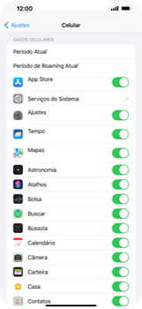 Definir o uso de dados móveis para apps e serviços - Apple iOS 16 Apple iOS 16 - Passo 3