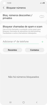 Como bloquear chamadas de números desconhecidos - Samsung Galaxy A21s - Passo 6