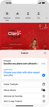 Como traduzir textos no Safari - Apple iOS 16 Apple iOS 16 - Passo 8
