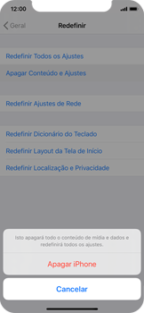 Como restaurar as configurações originais do seu aparelho - Apple iOS 13 Apple iOS 13 - Passo 6