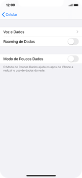 Como ativar e desativar o roaming de dados - Apple iOS 13 Apple iOS 13 - Passo 4