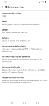 Como encontrar o número de IMEI do seu aparelho - LG K40S - Passo 5