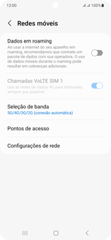 Como ativar e desativar o roaming de dados - Samsung Galaxy S23 - Passo 7