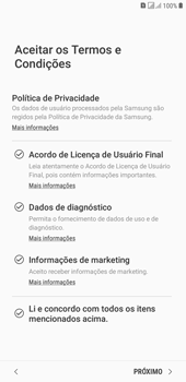 Como configurar pela primeira vez - Samsung Galaxy J4+ - Passo 8