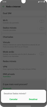 Como ativar e desativar uma rede de dados - LG Velvet 5G - Passo 6