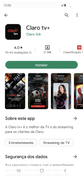 Como baixar o aplicativo Claro tv+ em um Android - Claro tv+ no Celular Claro tv+ no Celular - Passo 6