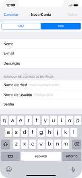 Como configurar seu celular para receber e enviar e-mails - Apple iOS 12 Apple iOS 12 - Passo 12