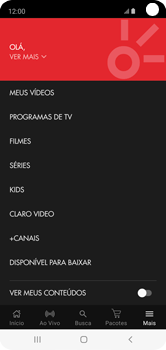 Como bloquear conteúdos por idade - Claro tv+ no Celular Claro tv+ no Celular - Passo 3