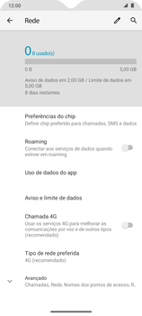 Como ativar e desativar o roaming de dados - Motorola Moto G9 Play - Passo 5