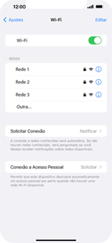 Como se conectar a uma rede Wi-Fi - Apple iOS 16 Apple iOS 16 - Passo 5