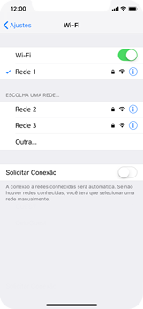 Como se conectar a uma rede Wi-Fi - Apple iOS 12 Apple iOS 12 - Passo 7