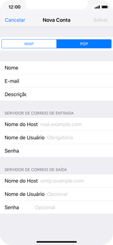 Como configurar seu celular para receber e enviar e-mails - Apple iOS 12 Apple iOS 12 - Passo 11