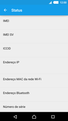 Como encontrar o número de IMEI do seu aparelho - Sony Xperia M4 Aqua - Passo 5