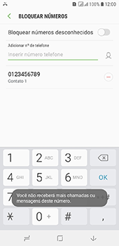 Como bloquear chamadas de um número específico - Samsung Galaxy J6 - Passo 11