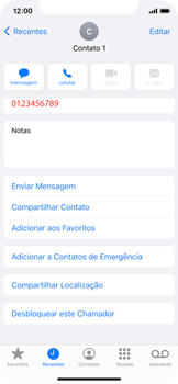 Como bloquear chamadas de um número específico - Apple iOS 14 Apple iOS 14 - Passo 6