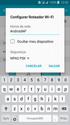 Como usar seu aparelho como um roteador de rede Wi-Fi - Samsung Galaxy J3 Duos - Passo 8