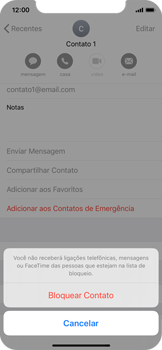 Como bloquear chamadas de um número específico - Apple iOS 13 Apple iOS 13 - Passo 6