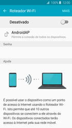 Como usar seu aparelho como um roteador de rede Wi-Fi - Samsung Galaxy J2 Duos - Passo 6