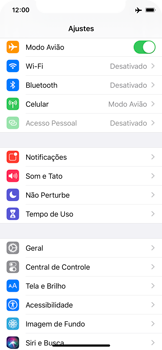 Como ativar e desativar o modo avião no seu aparelho - Apple iOS 13 Apple iOS 13 - Passo 4