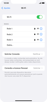 Como se conectar a uma rede Wi-Fi - Apple iOS 15 Apple iOS 15 - Passo 5