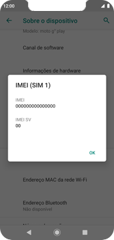 Como encontrar o número de IMEI do seu aparelho - Motorola Moto G7 Play - Passo 6