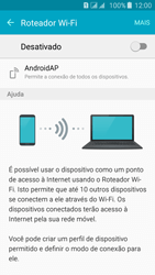 Como usar seu aparelho como um roteador de rede Wi-Fi - Samsung Galaxy J5 - Passo 6