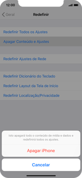 Como restaurar as configurações originais do seu aparelho - Apple iOS 12 Apple iOS 12 - Passo 6