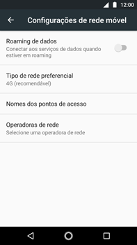 Como ativar e desativar o roaming de dados - Motorola Moto G5s Plus - Passo 5