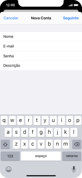 Como configurar seu celular para receber e enviar e-mails - Apple iOS 13 Apple iOS 13 - Passo 9