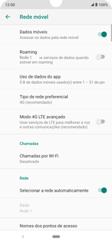 Como melhorar a velocidade da internet móvel - Motorola Moto E6 Plus - Passo 9