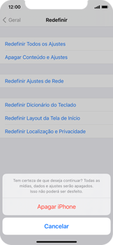 Como restaurar as configurações originais do seu aparelho - Apple iOS 14 Apple iOS 14 - Passo 7