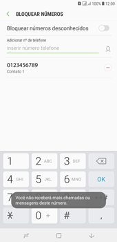 Como bloquear chamadas de um número específico - Samsung Galaxy J4+ - Passo 11